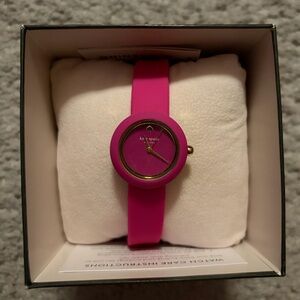 NWT! Kate Spade New York Park Row Women's Watch with Silicone Band — PINK
